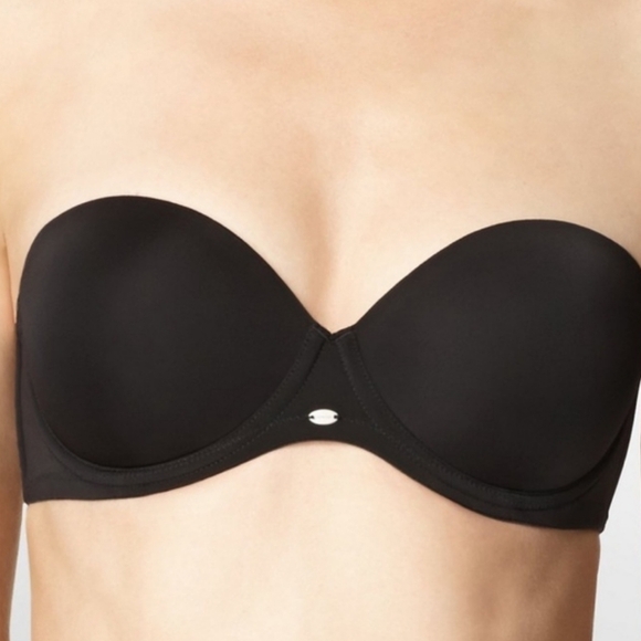 Calvin Klein black naked glamour strapless push up bra 34C - Picture 1 of 5